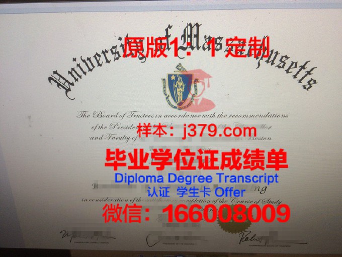 马萨诸塞大学伍斯特分校研究生毕业证书(马萨诸塞大学校徽)